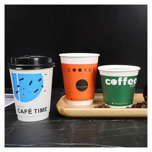 Vasos Desechables de Papel Kraft de Doble Pared con Tapa para Café Caliente, Reciclables, con Logotipo Personalizado, 8oz/12oz/14oz/16oz - Product Image 3