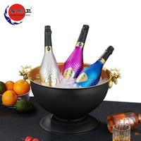 Bols à glace en métal, seau à glace en acier inoxydable personnalisé, refroidisseur doré, Champagne, vin, boissons, bouteille de bière, refroidisseur, vaisselle de bar