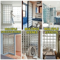 Brique de verre décorative solide en verre cristal texturé ICY de couleur personnalisée pour mur de séparation intérieur de villa de luxe