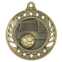 Neue VIP-Fußball-Goldmedaille mit 3D-Logo, Metallguss, Sport-Auszeichnung mit Band
