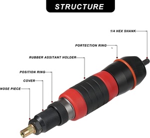 Adaptateur de perceuse pour pistolet à rivets métrique M3 M4 M5 <span class=keywords><strong>M6</strong></span> M8 M10 SAE 8-32 10-24 10-32 1/4-20 - Product Image 3