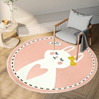 Faux Wool Kids Spiel matte Animal Round Area Rug Kinder Kinderzimmer Tür matte Soft Plüsch Rutsch fester Kinder teppich für Schlafzimmer