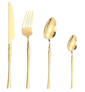 Hot bán Vàng Flatware Set thép không gỉ muỗng và Ngã Ba bạc vàng thiết lập dao kéo cho đám cưới - Product Image 5