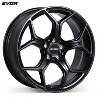 Jantes forgées EVOR noires à 5 branches en Y, personnalisées 5x112 5x114.3 5x120 18 19 20 21 22 pouces en stock pour BMW Audi