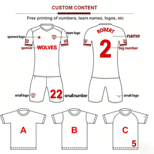 Anpassbare Jacquard Stoff Fußball tragen Team Uniform Fabrik gefertigte OEM personal isierte Sublimation Fußball Trikots Shirts - Product Image 6