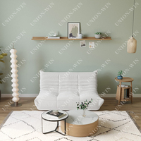 Unisofa – Canapé modulaire contemporain en forme de L, fauteuil paresseux en mousse compressée pour salon, ensemble de chaises en tissu