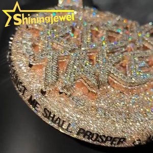 <span class=keywords><strong>Pendentif</strong></span> en argent sterling 925 GRA Moissanite Pass Diamond Test Letters Hip Hop - Product Image 3