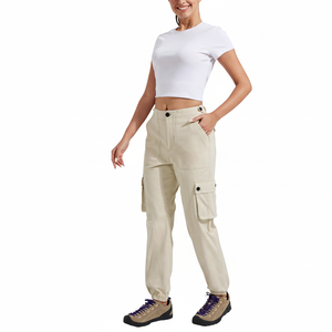 Mountain Flex Mujeres Pantalones de senderismo a prueba de viento Durable Flexible Caminar al aire libre Viajes Aventura Ready Wear - Product Image 1