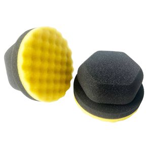 Éponge hexagonale pour le nettoyage des pneus de voiture Amy, 60x105mm, noire - Product Image 1