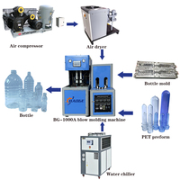 Máquina de Moldeo por Soplado para Fabricación de Botellas de Plástico PET Semiautomática al Precio Más Bajo