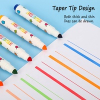 Ensemble de stylos de couleur Non toxique large ligne pointe de pinceau marqueurs d'art lavables colorés tout-petits dessin et coloriage Plumones Punta Pincel