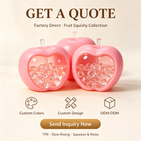 Jouet Squishy Pomme en TPR à Montée Lente, Anti-Stress, Jouet Sensoriel à Presser, Cadeau pour Enfants, Adolescents et Adultes, Vente en Gros