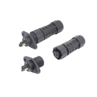 AOHUA Ventes d'usine Panneau LED Ecran Dispositif monté sur panneau Connecteur AC mâle 5PIN Type soudure M12 Connecteur fil à panneau