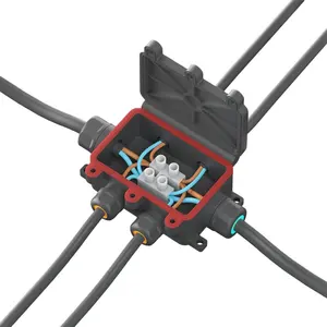 Outdoor Lighting Cable Connectors M20 2~4P 450V 20A Screw Terminal Waterproof Junction Box IP68 Cable Distributor