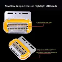 Feu de position latéral LED 24V pour camion, feux de gabarit rouge, bleu, vert, feux de signalisation stroboscopiques pour camion, remorque, tracteur, bus