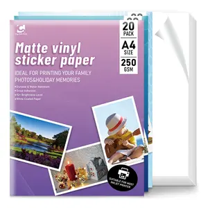 High Quality Crystalcode Vinyle Label Laser For Printers Inkjet Pet Paper Clear Vinyl Sticker Sheet Printing
