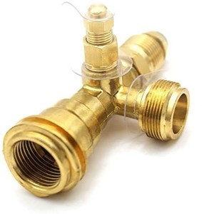Adaptateur en T en laiton pour entrée d'eau de camping-car, 4 ports, pour utilisation en camping-car - Product Image 3