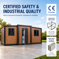 Maisons préfabriquées extensibles en conteneurs de 30 pieds, 3 chambres, cuisine, toilettes, location vacances, hôtel, camping, livraison directe d'usine