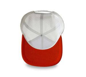 5 pannelli bianco rapido secco Laser fori di taglio cappelli con la parte anteriore in Pvc toppa logo bordo piatto arancione - Product Image 2