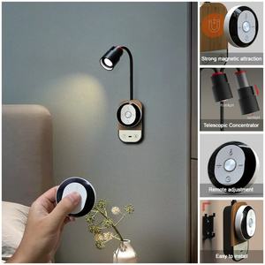 Lámpara de Pared Multifuncional para Dormitorio, Mesita de Noche, Trabajo, Estudio, Lectura, Regulable, con Control Remoto Magnético, Carga Tipo C - Product Image 2