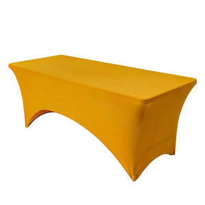 Nappe de table extensible en polyester de 6 pieds, design simple, portable, pour mariage, fête, salon professionnel - Product Image 1