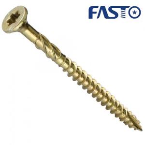Directo de fábrica Todos los tamaños de <span class=keywords><strong>cabeza</strong></span> plana CSK Trox Drive <span class=keywords><strong>Tornillo</strong></span> de madera de media rosca Tornillos multiusos de zinc amarillo - Product Image 2