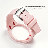 Hochwertige 100% QC-geprüfte Silikon-Gummi-Uhrenarmband Keramikgehäuse Elastische Dornschließe Mingfung Marken-Uhrenband Uhr
