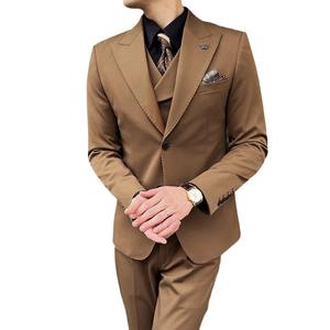 Blazer clásico de traje de negocios antiarrugas de 3 piezas de tamaño y color de estilo personalizado para hombre de lujo OEM hecho en <span class=keywords><strong>China</strong></span> - Product Image 5