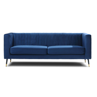 Diseños Italianos de Lujo, Telas de Lujo Doradas, Sofá de Terciopelo Plateado, Juego de Muebles de Sala de Estar, Sofá de Terciopelo de Lujo