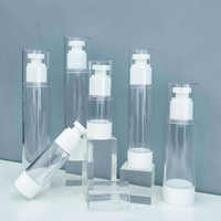 Bouteilles en plastique de 15 ml, 30 ml, 50 ml, 80 ml, 100 ml, 120 ml avec pompe pulvérisatrice sans air pour cosmétiques, soins de la peau, essences et lotions