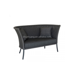 Juego de sofá de jardín combinacional, sofá de esquina para exteriores <span class=keywords><strong>con</strong></span> cuerda, muebles impermeables, balcón, sofá de ocio <span class=keywords><strong>con</strong></span> mesa de centro - Product Image 4