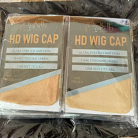 Emballage de logo personnalisé d'usine à bas prix Bonnets de perruque HD Lace Bonnet tressé invisible en nylon ultra transparent