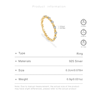 Pabrik Cincin Eternity Rantai Tumpuk Berlapis Emas 18K/Rhodium Perak Sterling 925 FUAMAY Grosir Massal dengan Bezel CZ yang Ramping