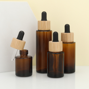 20ml 30ml 40ml 60ml nắp bằng gỗ phẳng vai tinh dầu rõ ràng chai thủy tinh nhỏ giọt với tre gỗ nhỏ giọt Nắp - Product Image 2