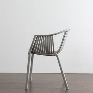 Outdoor Plastic Chair Round <b>Backrest</b> PP Garden Chair White Light Gray Blue Green Orange Red Black Adult Use - Product Image 3