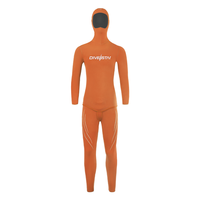 DIVESTAR Logo kustom 3mm Neoprene pria, pakaian selam bebas air antilembap dua potong lengan panjang