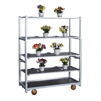 Carrito de Flores de Varios Niveles, Carro de Transporte de Plantas para Invernadero