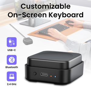 <span class=keywords><strong>Teclado</strong></span> Macro de un Solo Botón USB/BT 2.4G de 3 Modos, Batería de 200 mAh, Botón Personalizable <span class=keywords><strong>para</strong></span> Gamers/Diseñadores/Editores de Video - Product Image 2