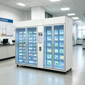 Distributeurs automatiques de nourriture fraîche entièrement automatisés avec écran tactile de 21,5 pouces, style casier, réfrigérés, kiosques de vente intelligents - Product Image 1
