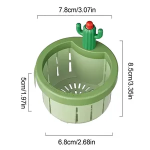 Plastic Kitchen <b>Sink</b> Drain Strainer Eco-Friendly Automatic Dumping <b>Basket</b> Filter Waste Hole Trap - Product Image 6