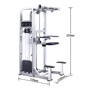 Strength Training Commercial Gym Fitness Machine-Steel Pin Loaded Chin Dip Kneeling Type for Body Building WD-HX610 OEM/ODM Cust - Product Image 5