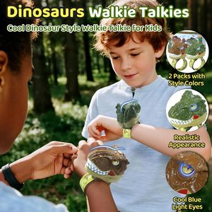 EPT Dinosaur - Juego de <span class=keywords><strong>2</strong></span> Walkie Talkies de Largo Alcance (1000 Pies) para Niños y Niñas de 3, 4, 5 y 6 Años, Juguetes para Campamento y Senderismo - Product Image 2