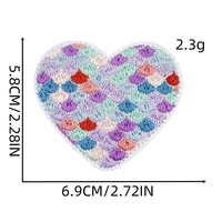 Patch brodé en forme de coquillage, diamant arc-en-ciel, à repasser