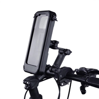 Support de téléphone pour guidon de vélo/trottinette en ABS+PVC étanche, rotation à 360°, hauteur réglable, compatible avec les guidons