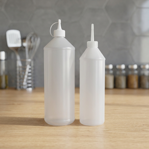Bouteille à bec verseur de 500 ml et 1000 ml avec bouchon à bec verseur, rechargeable, résistante aux fuites, en plastique durable, pour la distribution de liquides - Product Image 2