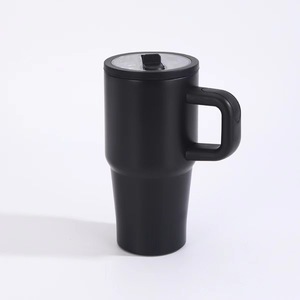 Vaso de acero inoxidable de 20 oz, libre de BPA, con pajita y asa, vaso de 20 oz con aislamiento al vacío. - Product Image 5