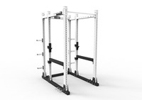Máquina Smith 3x3, Jaula de Entrenamiento Funcional, Power Rack con Plataforma