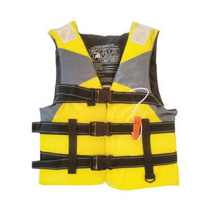 Gilet de sauvetage <span class=keywords><strong>en</strong></span> mousse pour adulte avec 3 boucles, bande réfléchissante et sifflet pour la sécurité aquatique, gilet de sauvetage PFD - Product Image 4