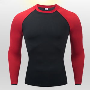 Camiseta Deportiva Bicolor de Manga Larga para Hombre, Sin Costuras, para Entrenamiento Deportivo al Aire Libre - Product Image 2