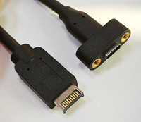 Câble d'extension USB-C femelle à 20 broches USB Type-E A-Key mâle 30cms avec support PCIe